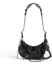 Balenciaga - Le Cagole Xs Shoulder Bag With Piercing Black - Lyst