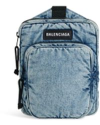 Balenciaga - Explorer Kuriertasche im Jeans-Look - Lyst