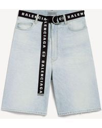 Balenciaga - Pantalón Corto Con Cinturón - Lyst