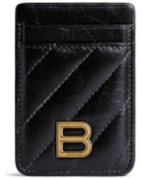 Balenciaga - Leather Crush Phone Card Holder - Lyst