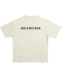 Balenciaga - Back T-shirt Medium Fit Cream - Lyst