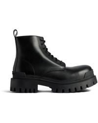 Balenciaga - Strike Leather Bootie - Lyst