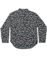 Balenciaga - Logo strips minimal hemd medium fit - Lyst