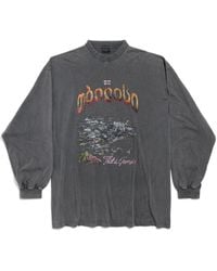Balenciaga Tbilisi Tubular Long Sleeve Large T-Shirt in Gray
