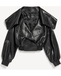 Balenciaga - Wrap Collar Blouson - Lyst
