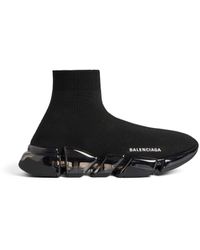 Balenciaga - Speed 2.0 Full Clear Sole Recycled Knit Trainers - Lyst