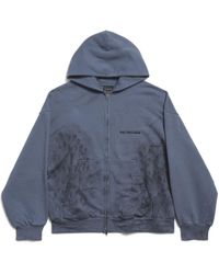Balenciaga - Back Hoodie Mit Reißverschluss Regular Fit - Lyst