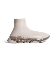Balenciaga - Sneaker speed 2.0 full clear sole in maglia riciclata - Lyst