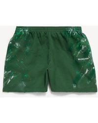 Balenciaga - Paint Splatter Relaxed Fit Shorts - Lyst