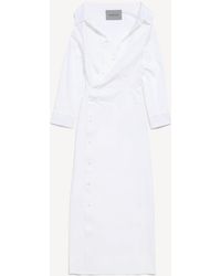Balenciaga - Off-Shoulder Shirt Dress - Lyst