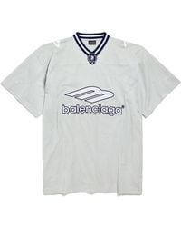 Balenciaga - 3B Football V-Neck T-Shirt Oversized - Lyst