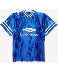 Balenciaga - 3B Football V-Neck T-Shirt Oversized - Lyst