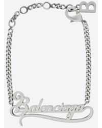 Balenciaga Typo Valentine Bracelet in Gold (Metallic) - Lyst