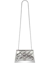 Balenciaga - Crush xs tasche mit kette in metallic-optik gesteppt - Lyst