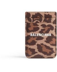 Balenciaga - Cash Magnet Card Holder With Leopard Print - Lyst