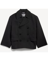 Balenciaga - Short Peacoat - Lyst
