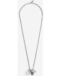 Balenciaga - Anchor Crest Charms Thin Necklace - Lyst