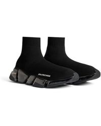 Balenciaga - Speed 2.0 Full Clear Sole Recycled Knit Trainers - Lyst
