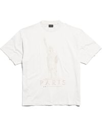 Balenciaga - Camiseta paris liberty medium fit - Lyst