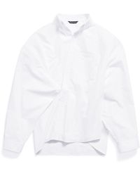 Balenciaga - Camicia wrap large fit - Lyst