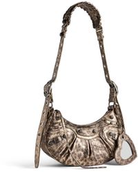 Balenciaga - Le Cagole Xs Shoulder Bag Metallized With Leopard Print - Lyst