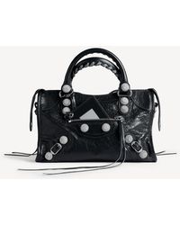 Balenciaga - Le City Bag Small Giant Studs With Rhinestones - Lyst