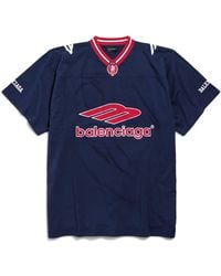 Balenciaga - 3B Football V-Neck T-Shirt Oversized - Lyst