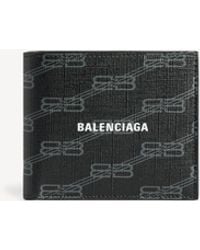 Balenciaga - Signature Square Folded Wallet Bb Monogram Coated Canvas - Lyst