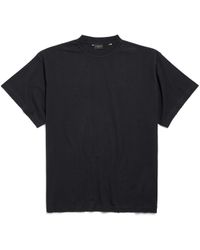 Balenciaga - T-Shirt Security Tape Logo Oversize - Lyst