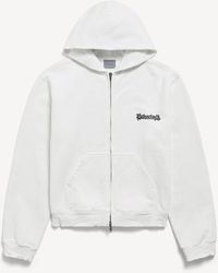 Balenciaga - Salon De Couture Regular Fit Zip-up Hoodie - Lyst