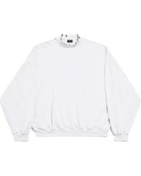 Balenciaga - Pierced round oversized-sweatshirt - Lyst