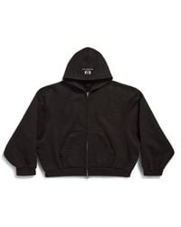 Balenciaga - Unity sports icon boxy hoodie large fit mit reißverschluss - Lyst