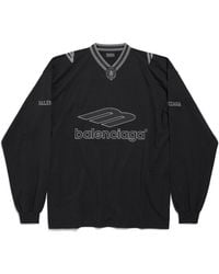 Balenciaga - 3B Football Long Sleeve V-Neck T-Shirt - Lyst