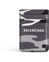 Balenciaga - Cash kartenetui mit magnetverschluss und camo print - Lyst
