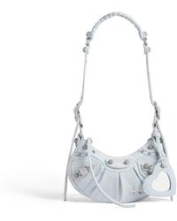 Balenciaga - Le Cagole Xs Shoulder Bag Denim With Rhinestones - Lyst