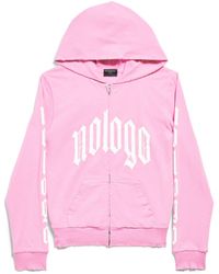 Balenciaga - Nologo hoodie mit reißverschluss small fit - Lyst