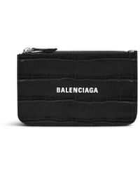 Balenciaga - Cash Long Coin And Card Holder Large Crocodile Embossed - Lyst