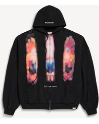 Balenciaga - Stained Glass Large Zip-up Hoodie - Lyst