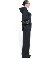 Balenciaga - Le Cagole Xs Shoulder Bag Crocodile Embossed With Rhinestones - Lyst