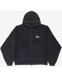 Balenciaga - 3b Sports Icon Inside-out Zip-up Hoodie - Lyst