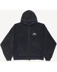 Balenciaga - 3b Sports Icon Inside-out Zip-up Hoodie - Lyst