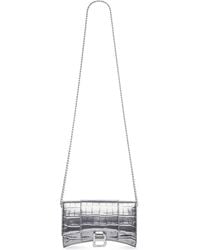 Balenciaga - Hourglass Brieftasche Mit Kette - Lyst