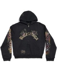 Balenciaga - Tacky Tattoo Zip-Up Hoodie Small Fit - Lyst