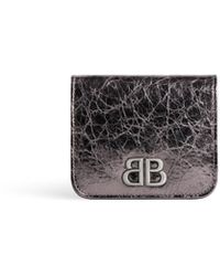 Balenciaga - Monaco Flap Coin And Card Holder Metallized - Lyst