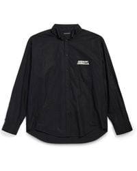 Balenciaga - Masking Tape Langarm-Hemd Große Passform - Lyst