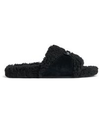 Balenciaga - Furry Slide Sandal - Lyst