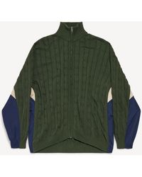 Balenciaga - Panelled Zipped Cardigan - Lyst