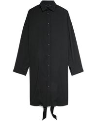 Balenciaga - Lace-Up Shirt Dress - Lyst