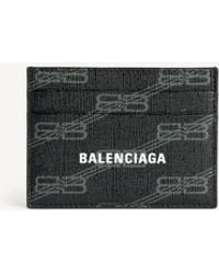 Balenciaga - Signature Card Holder Bb Monogram Coated Canvas - Lyst
