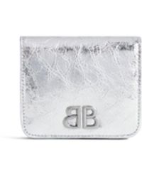 Balenciaga - Monaco Flap Coin And Card Holder Metallized - Lyst